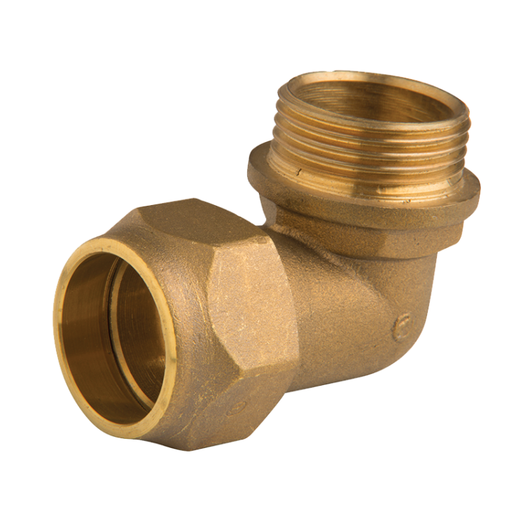 Brass Compression Male Elbow 90 deg 